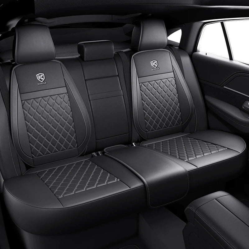 Karcle Nappa Leather Car Seat Cover Surround Bottom Car Seat Cover Full Set Durable Car Seat Protection Cushion Car Accessories