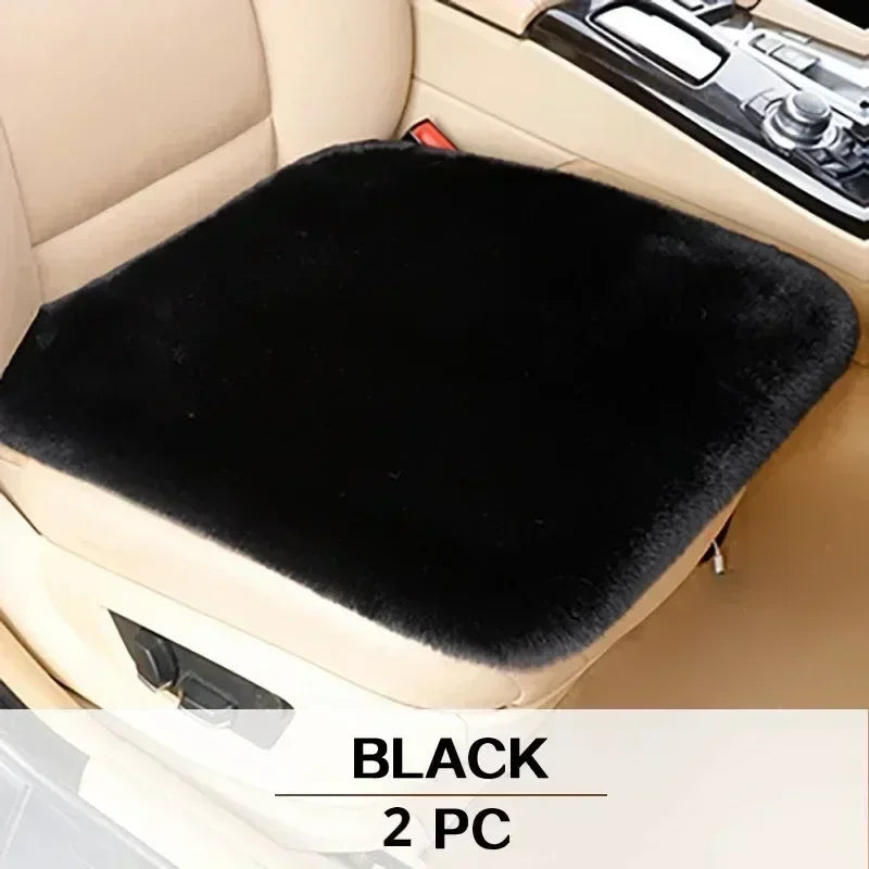 Car Plush Seat Cushion for Winter Warmth Universal Plush Car Full Set of Seat Cushion Covers Fluffy Car Seat Covers