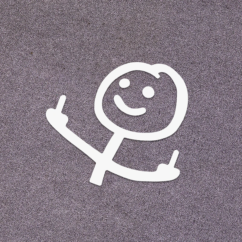 13.9x15cm Creative Funny Car Stickers Middle Finger Styling Auto Windshield Door Trunk Sticker Decals Exterior Car Accessories