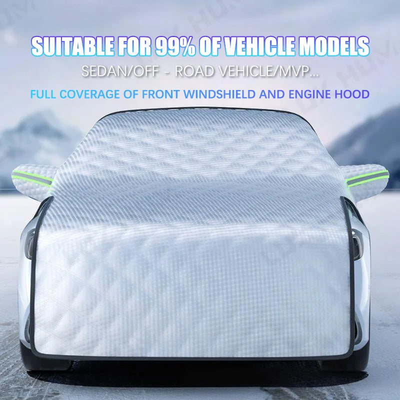 Enlarge Car Snow Cover 7-Layer Winter Windshield Snow Shield Windproof Waterproof Car Window Ice Cover Universal for Suv Sedan