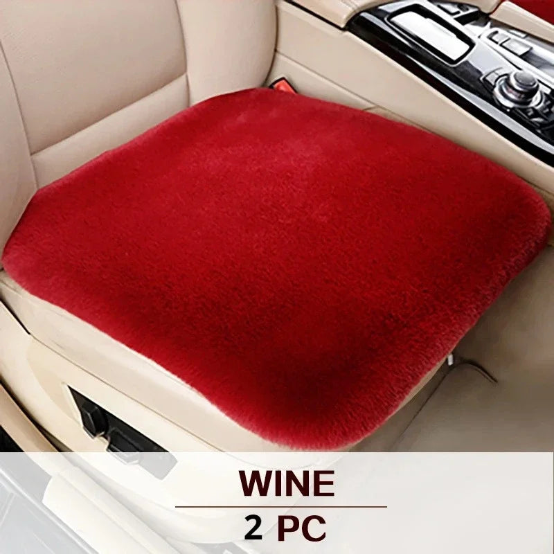 Car Plush Seat Cushion for Winter Warmth Universal Plush Car Full Set of Seat Cushion Covers Fluffy Car Seat Covers