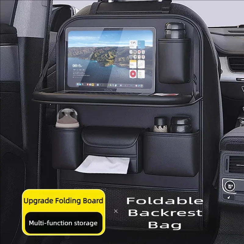 Car Seat Back Storage Bag Hanging Bag Small Table Board Rear Seat Storage Rack for Car Interior Organization