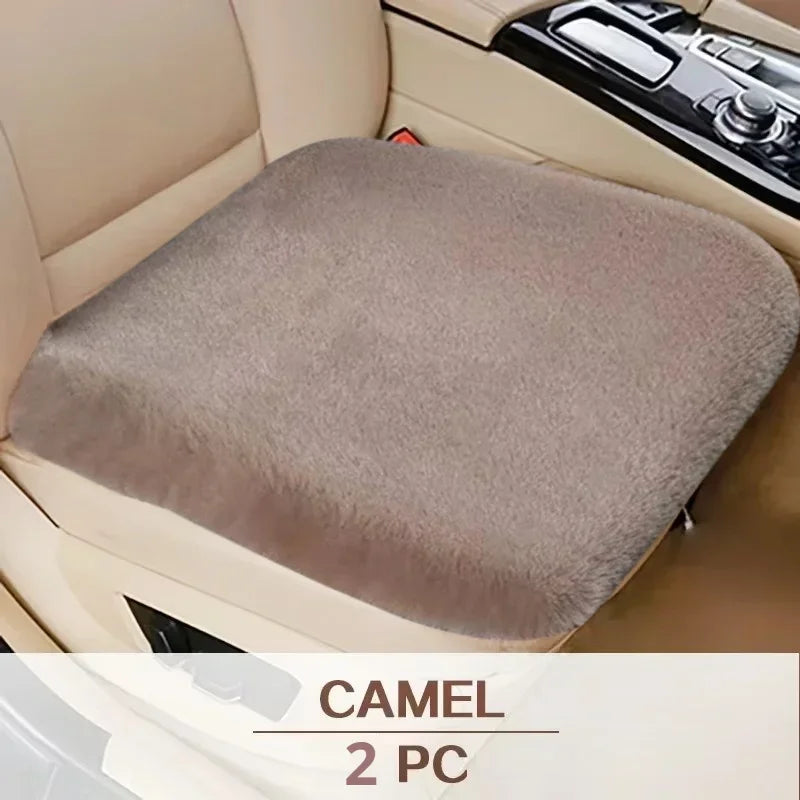 Car Plush Seat Cushion for Winter Warmth Universal Plush Car Full Set of Seat Cushion Covers Fluffy Car Seat Covers