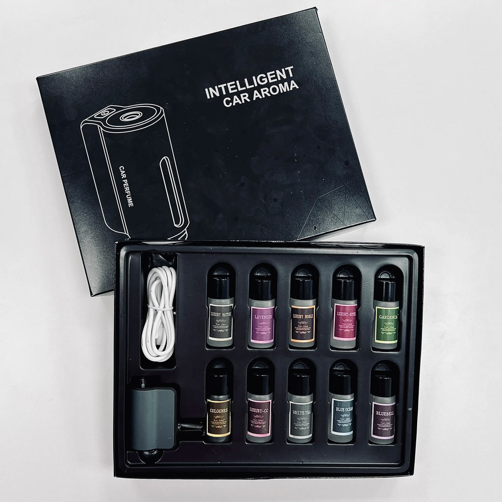 Car air freshener, three strengths adjustable, car aromatherapy machine, portable freshener perfume fragrance