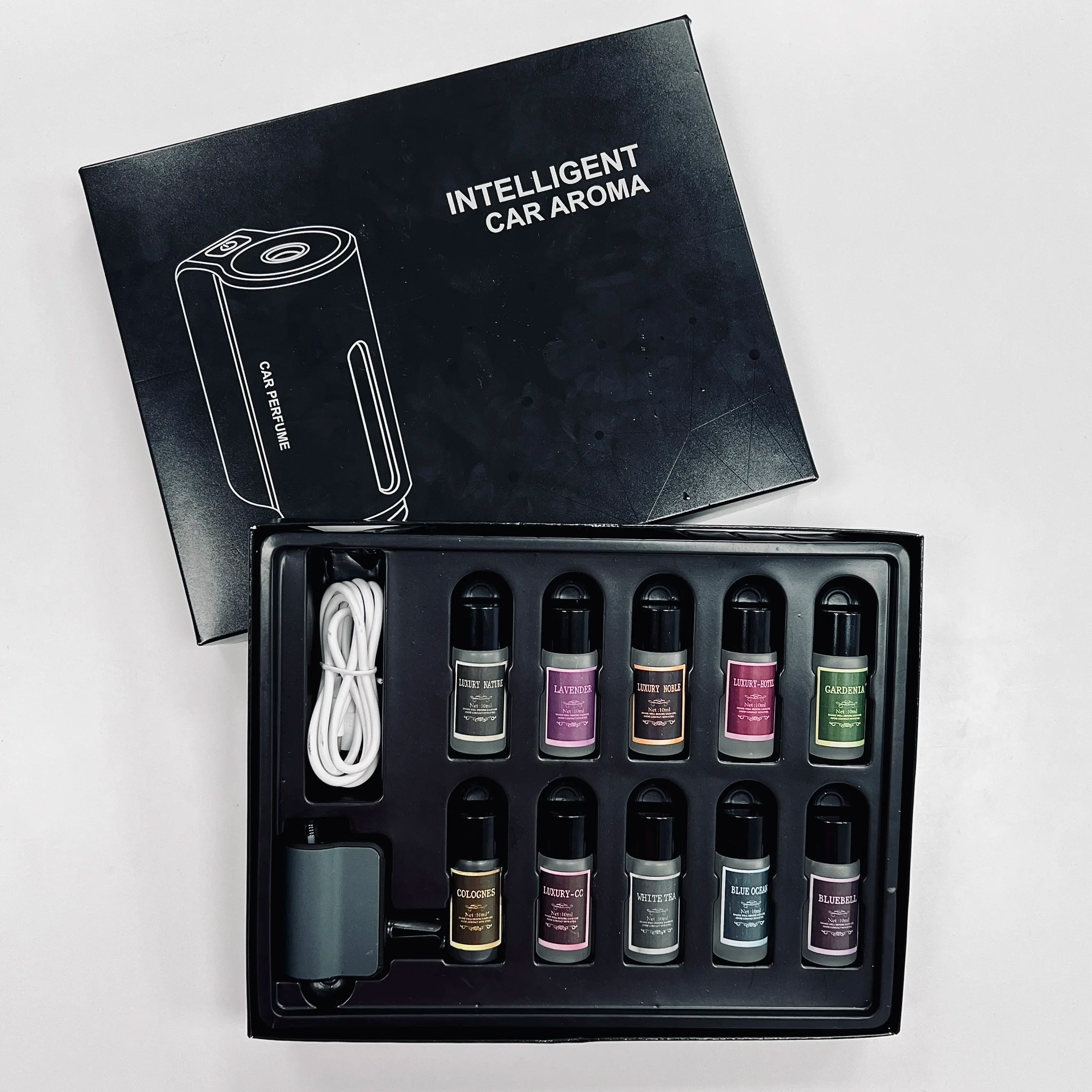 Car air freshener, three strengths adjustable, car aromatherapy machine, portable freshener perfume fragrance