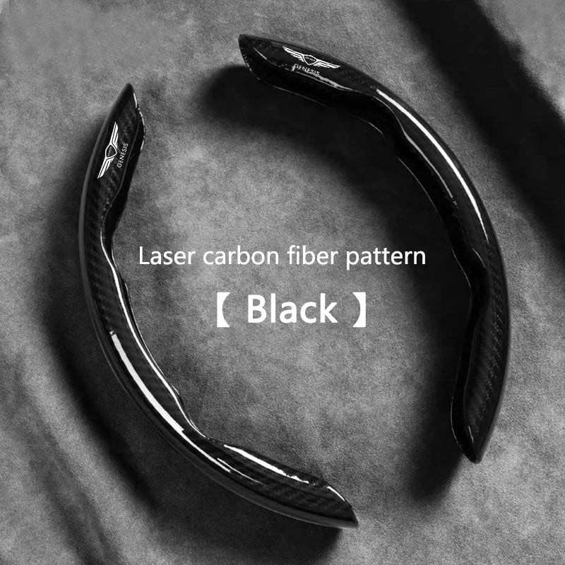 Carbon Fiber Car Steering Wheel Cover Slip Wear-resistant Sweat Absorbing Steering Cover For GENESIS G70 G80 GV60 GV70 GV80 GV90