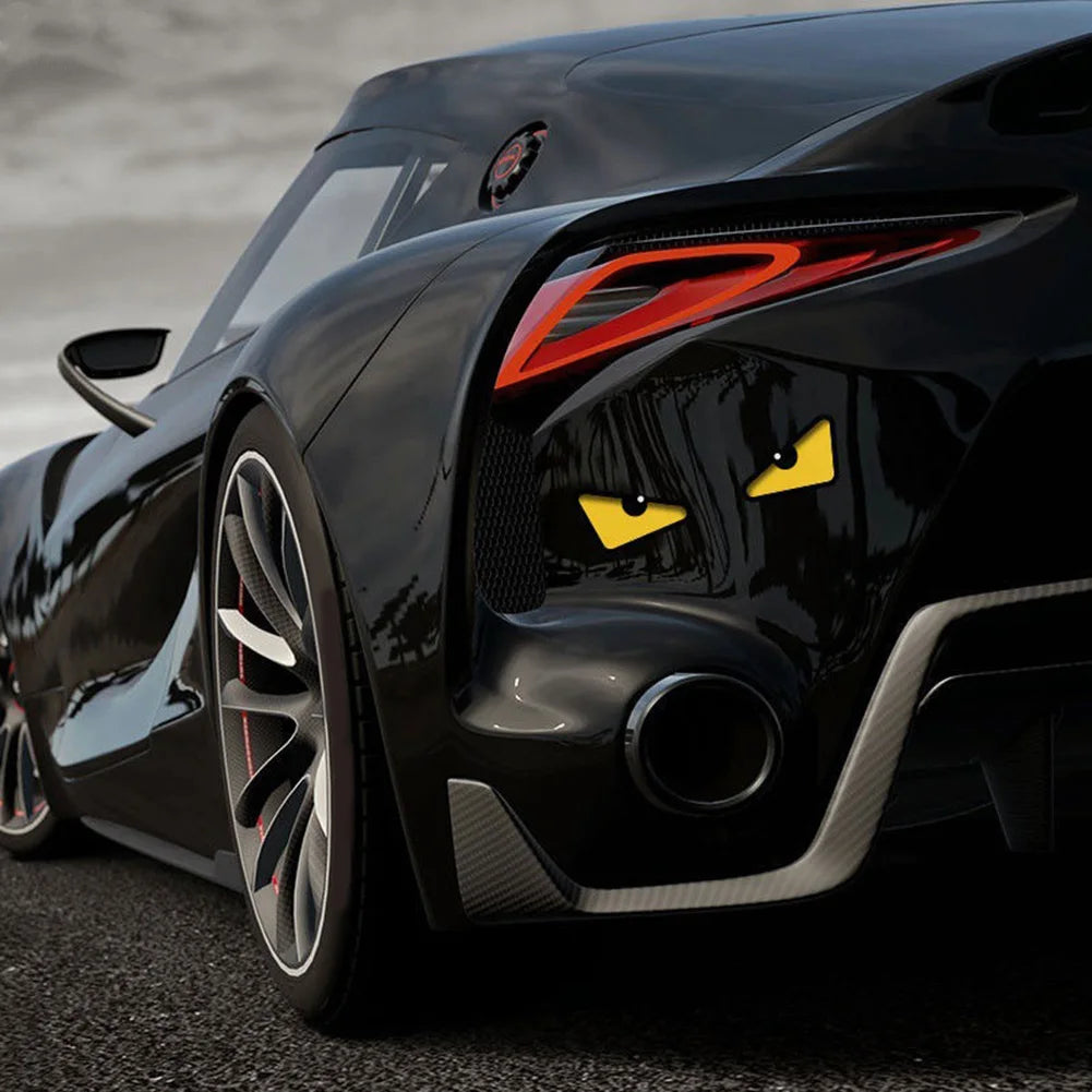 Creative Reflective Car Stickers Eye Reflective Sticker Motorcycle Body Helmet Windshield Tailbox Eye Stickers  Decoration Decal