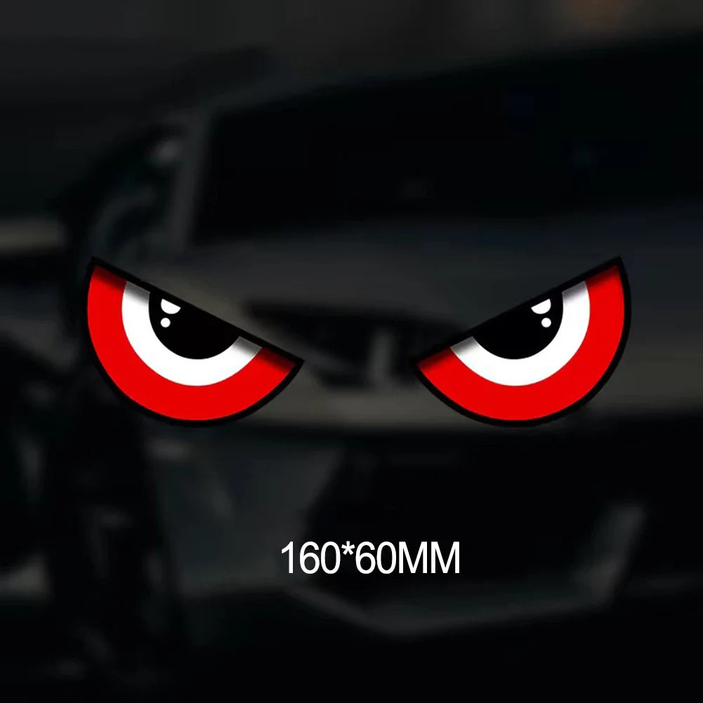 Creative Reflective Car Stickers Eye Reflective Sticker Motorcycle Body Helmet Windshield Tailbox Eye Stickers  Decoration Decal