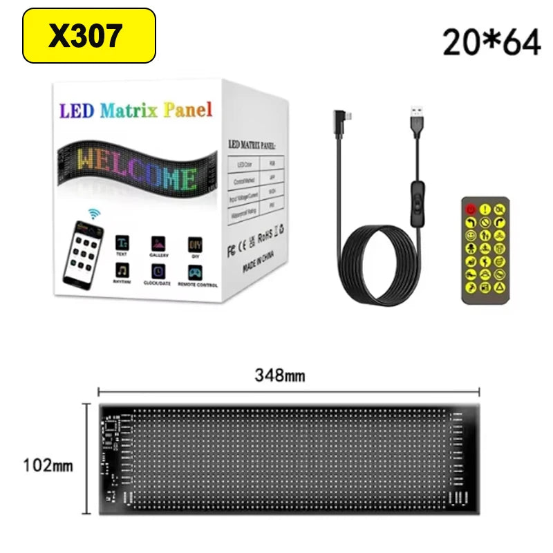 App Control Scrolling Advertising LED Sign Led Eyes for Truck USB Custom Text Pattern Programmable Display Truck Car Devil Eye