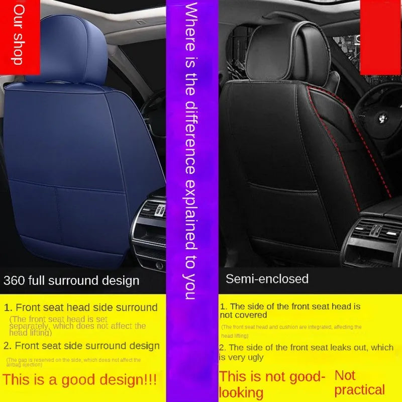 Car Seat Cover Leather For Mitsubishi All Models Outlander Pajero Grandis ASX Pajero Sport Lancer Galant Lancer-ex