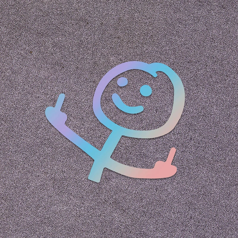 13.9x15cm Creative Funny Car Stickers Middle Finger Styling Auto Windshield Door Trunk Sticker Decals Exterior Car Accessories