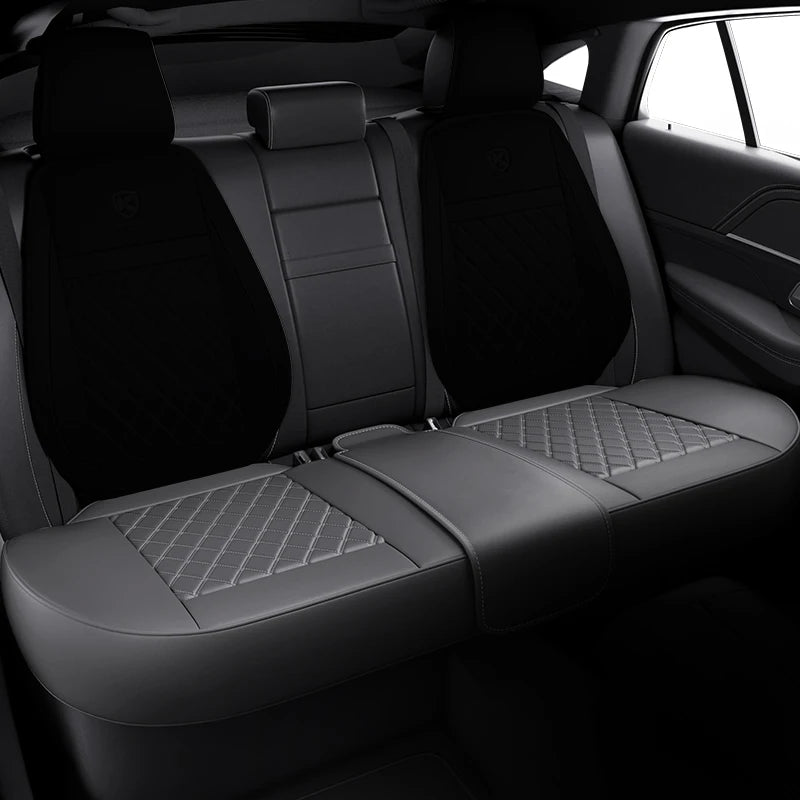 Karcle Nappa Leather Car Seat Cover Surround Bottom Car Seat Cover Full Set Durable Car Seat Protection Cushion Car Accessories