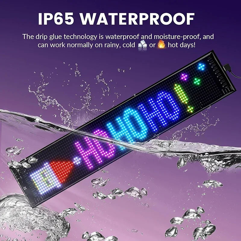 App Control Scrolling Advertising LED Sign Led Eyes for Truck USB Custom Text Pattern Programmable Display Truck Car Devil Eye