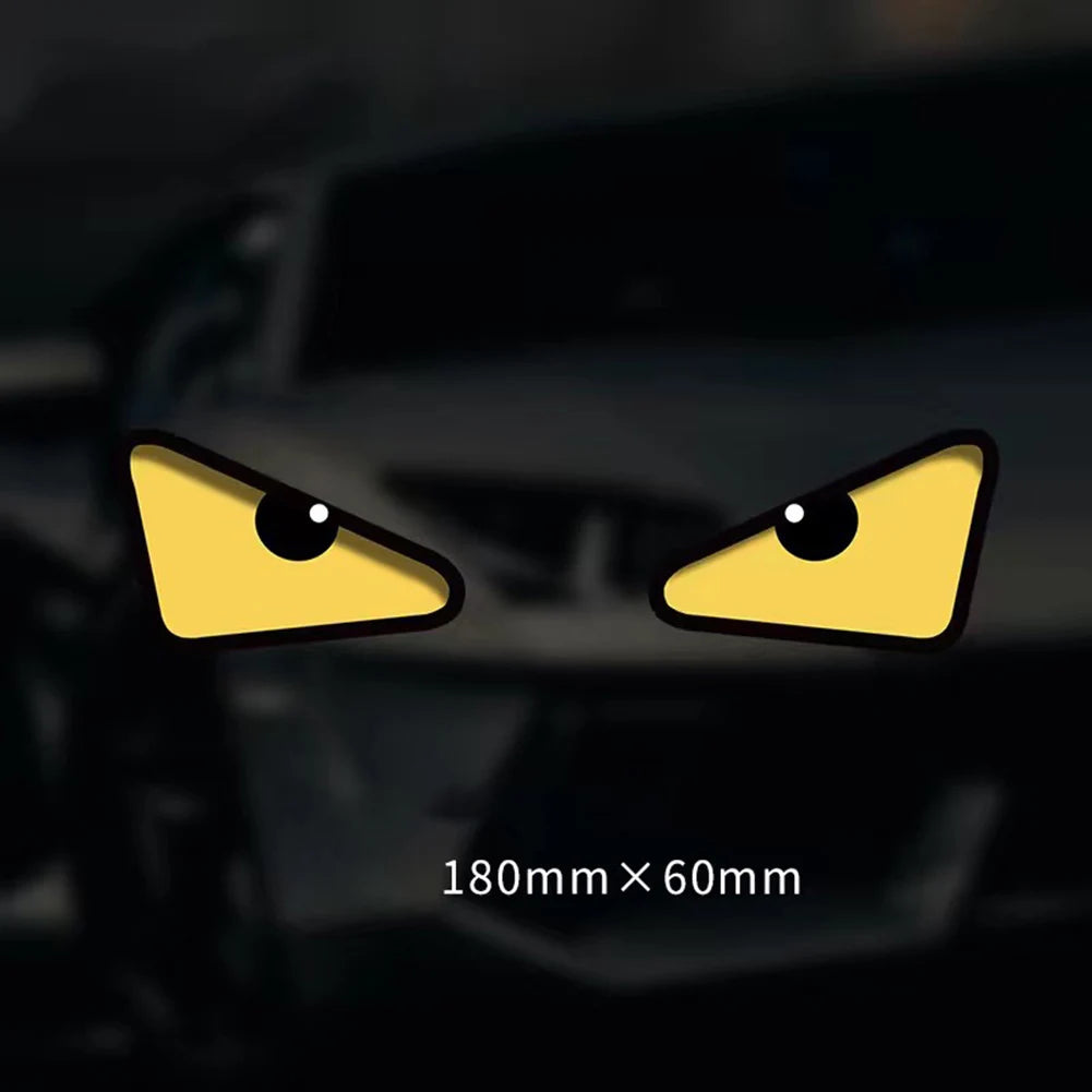 Creative Reflective Car Stickers Eye Reflective Sticker Motorcycle Body Helmet Windshield Tailbox Eye Stickers  Decoration Decal