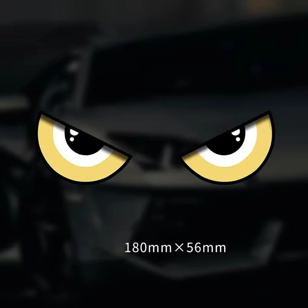 Creative Reflective Car Stickers Eye Reflective Sticker Motorcycle Body Helmet Windshield Tailbox Eye Stickers  Decoration Decal