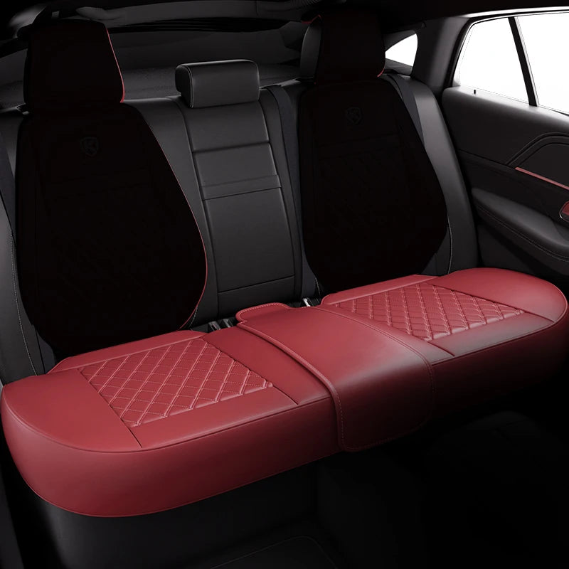 Karcle Nappa Leather Car Seat Cover Surround Bottom Car Seat Cover Full Set Durable Car Seat Protection Cushion Car Accessories