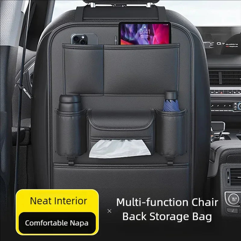 Car Storage Bag Car Seat Back Hanging Bag Storage Car Backrest Shelf Anti Kick And Dirt Resistant Products