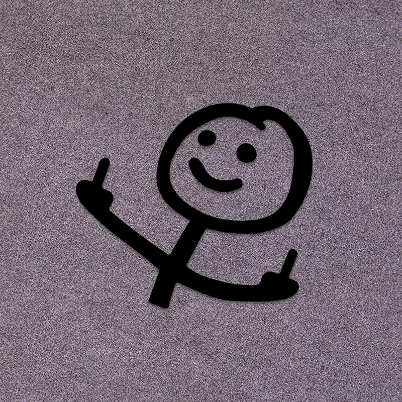 13.9x15cm Creative Funny Car Stickers Middle Finger Styling Auto Windshield Door Trunk Sticker Decals Exterior Car Accessories