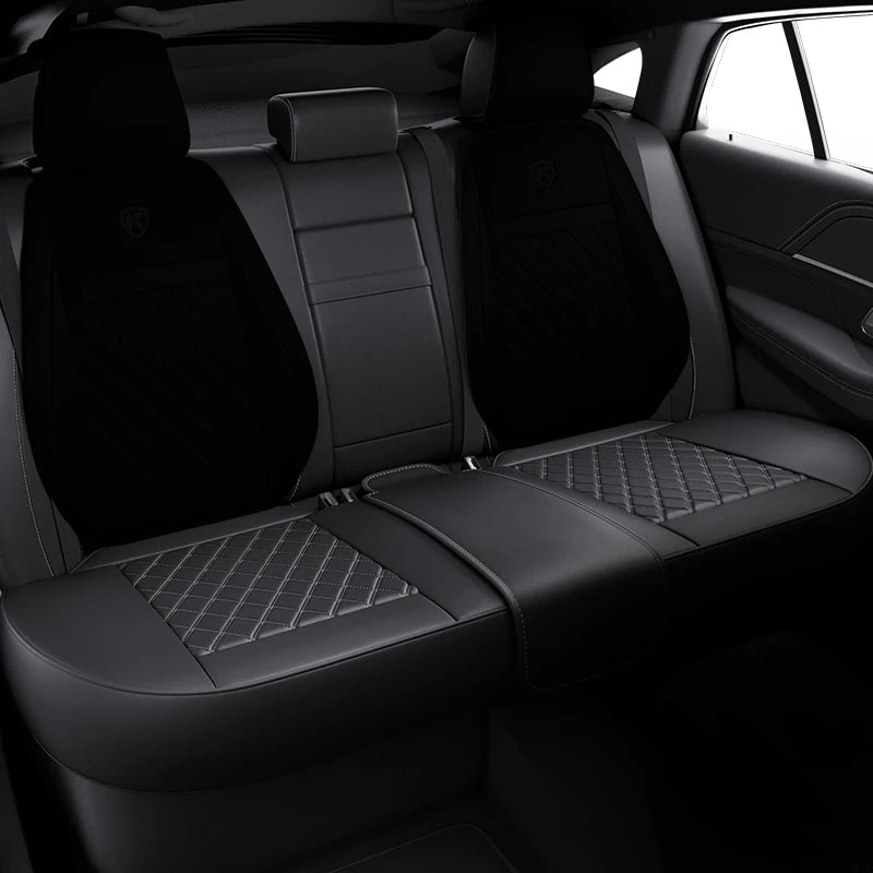 Karcle Nappa Leather Car Seat Cover Surround Bottom Car Seat Cover Full Set Durable Car Seat Protection Cushion Car Accessories