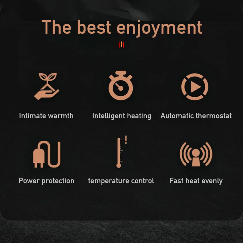 12V Car Seat Heater Cover With 2 Gear Adjustable Heating Electric Car Seat Cushion Non-slip Breathable Auto Interior Accessories