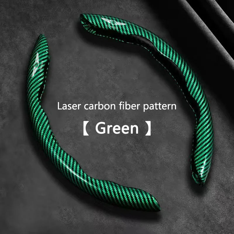 Carbon Fiber Car Steering Wheel Cover Slip Wear-resistant Sweat Absorbing Steering Cover For GENESIS G70 G80 GV60 GV70 GV80 GV90