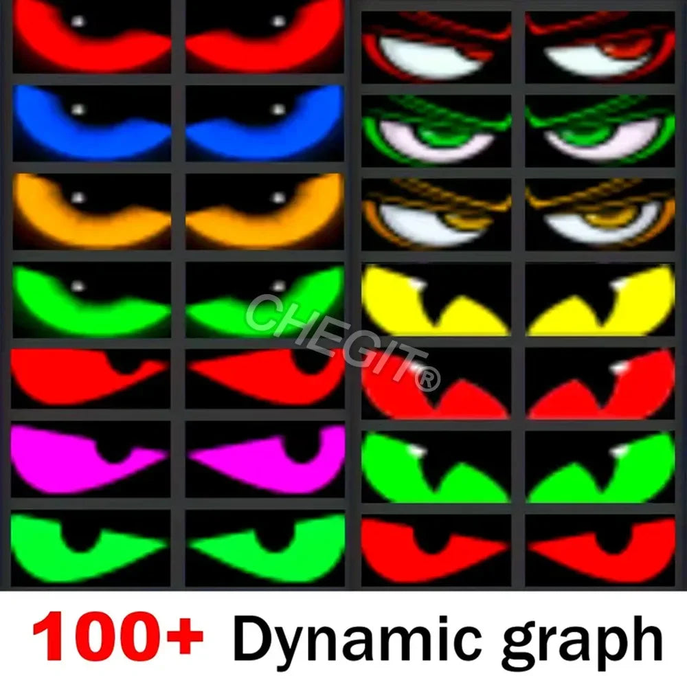 App Control Scrolling Advertising LED Sign Led Eyes for Truck USB Custom Text Pattern Programmable Display Truck Car Devil Eye