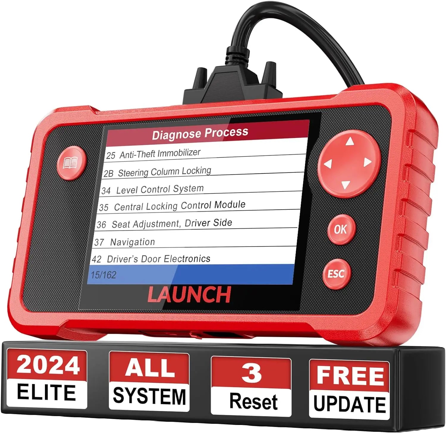 LAUNCH X431 CRP123 V2.0 Plus OBD2 Scanner All Systems Car Diagnostic Tools Oil SAS ETC Service Code Reader Lifetime Free Update