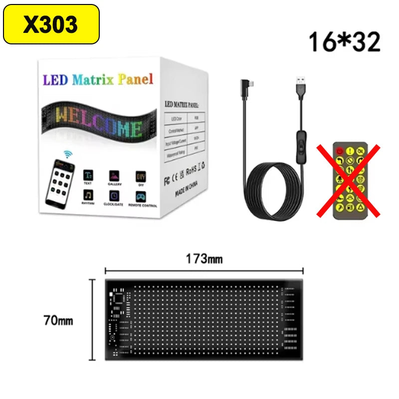 App Control Scrolling Advertising LED Sign Led Eyes for Truck USB Custom Text Pattern Programmable Display Truck Car Devil Eye