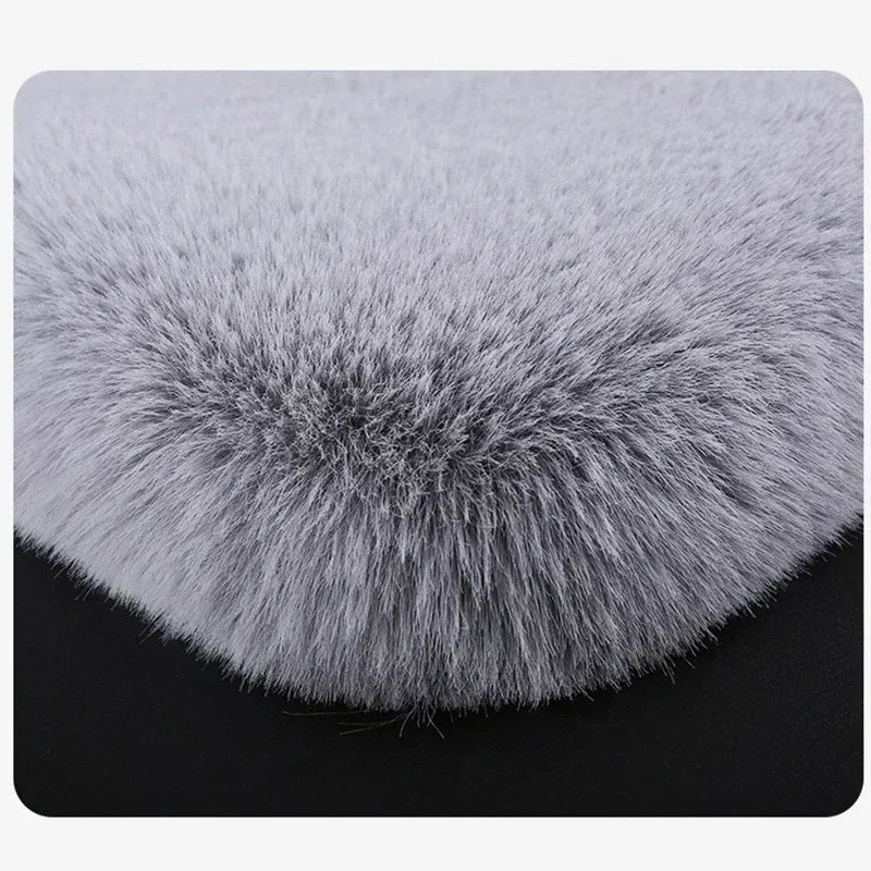 Car Plush Seat Cushion for Winter Warmth Universal Plush Car Full Set of Seat Cushion Covers Fluffy Car Seat Covers