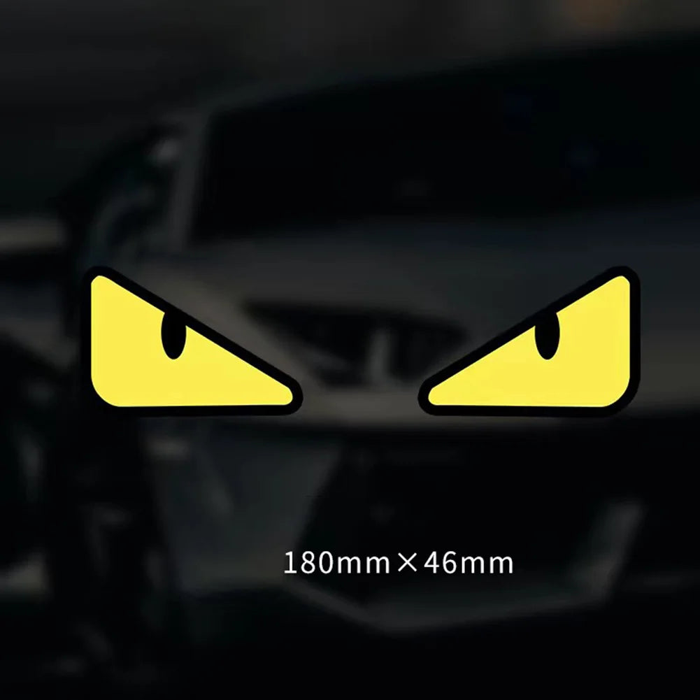 Creative Reflective Car Stickers Eye Reflective Sticker Motorcycle Body Helmet Windshield Tailbox Eye Stickers  Decoration Decal