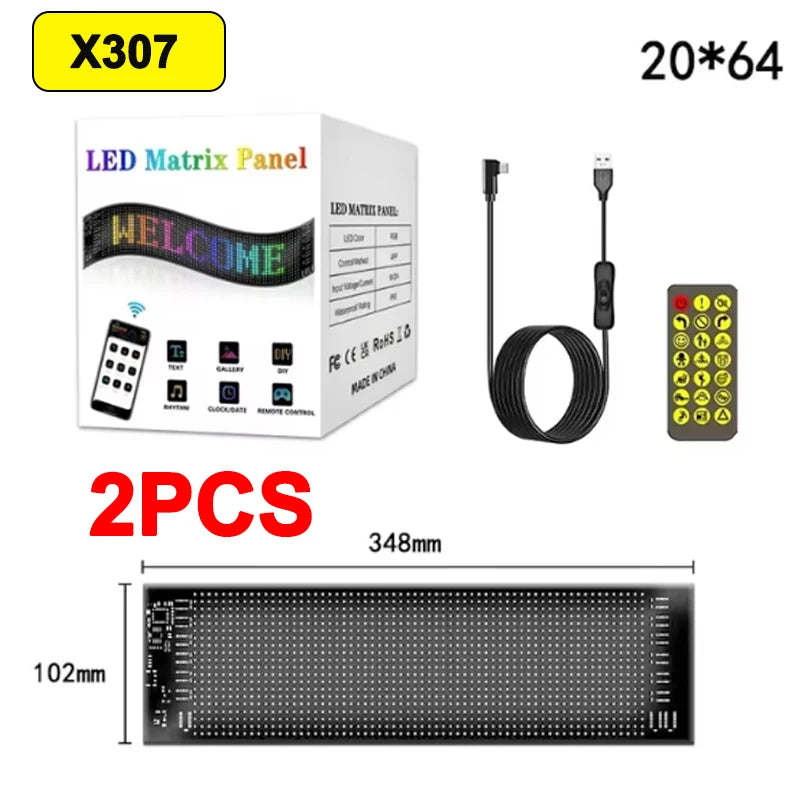 App Control Scrolling Advertising LED Sign Led Eyes for Truck USB Custom Text Pattern Programmable Display Truck Car Devil Eye