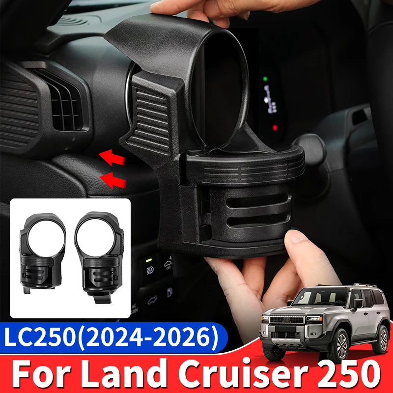 For Toyota Land Cruiser Prado 250 LC250 2024 2025 Car Cup Holder Air Vent Mount Drink Holder Anti-Shake Phone Stand Accessories
