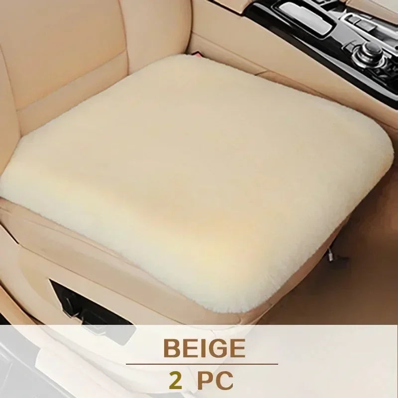 Car Plush Seat Cushion for Winter Warmth Universal Plush Car Full Set of Seat Cushion Covers Fluffy Car Seat Covers