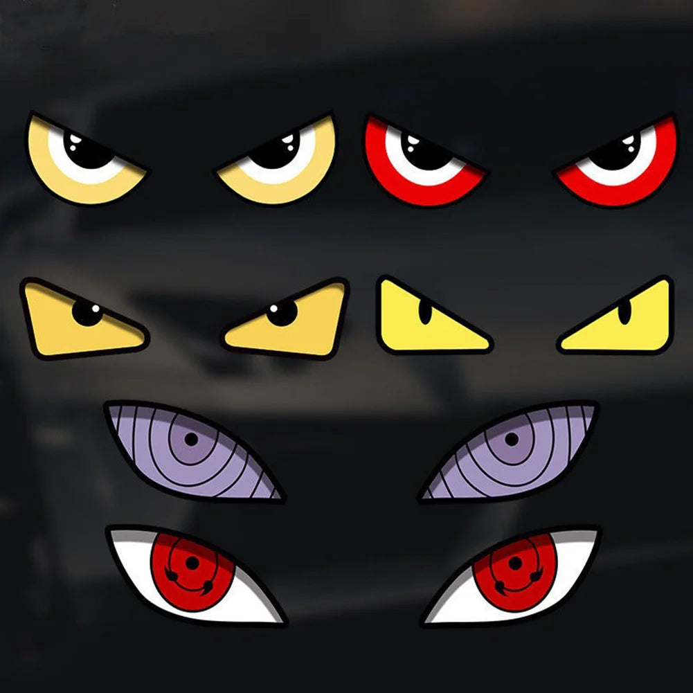 Creative Reflective Car Stickers Eye Reflective Sticker Motorcycle Body Helmet Windshield Tailbox Eye Stickers  Decoration Decal