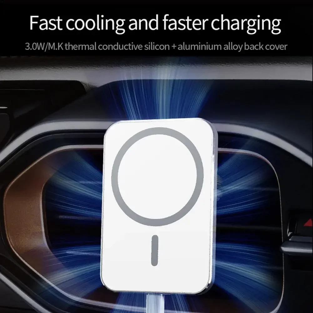 15W Qi Car Charger Type C Mobile Phone Magsafing Wireless Charger Car Mount Magnetic Holder For IPhone12 13 Pro Car Charging
