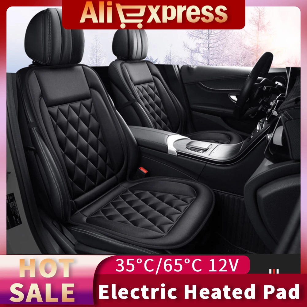 12V Car Seat Heater Cover With 2 Gear Adjustable Heating Electric Car Seat Cushion Non-slip Breathable Auto Interior Accessories