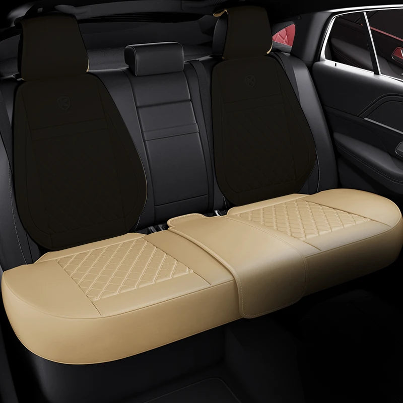 Karcle Nappa Leather Car Seat Cover Surround Bottom Car Seat Cover Full Set Durable Car Seat Protection Cushion Car Accessories