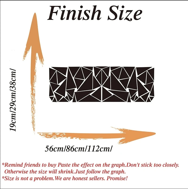 Freestanding Triangles Graphics Car Sticker Decal Decoration SUV Truck Vehicle Camping Rv Vinyl car modification Sticker