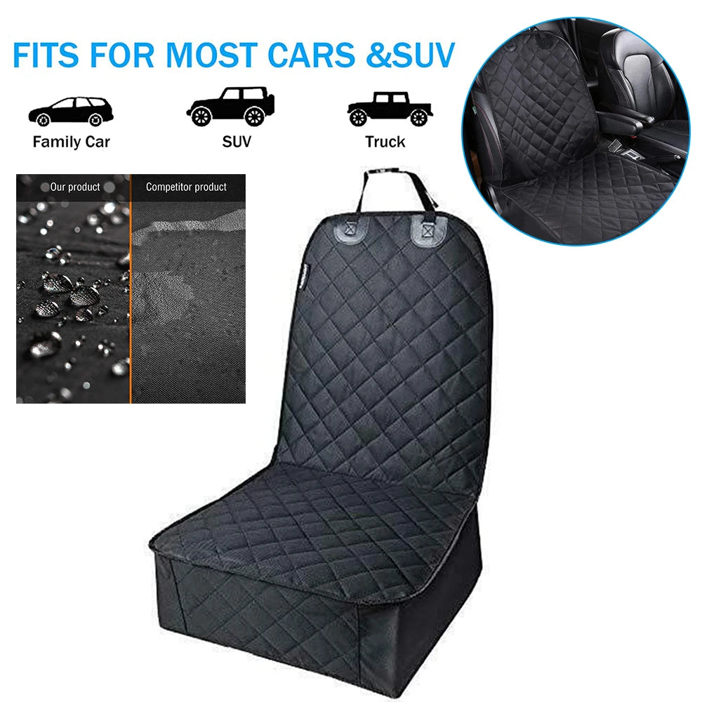 Dog Car Front Seat Cover Waterproof Folding Pet Cat Dog Carrier Mat Seat Cover Back Seat Pet Cover Protector for Cars Trucks SUV