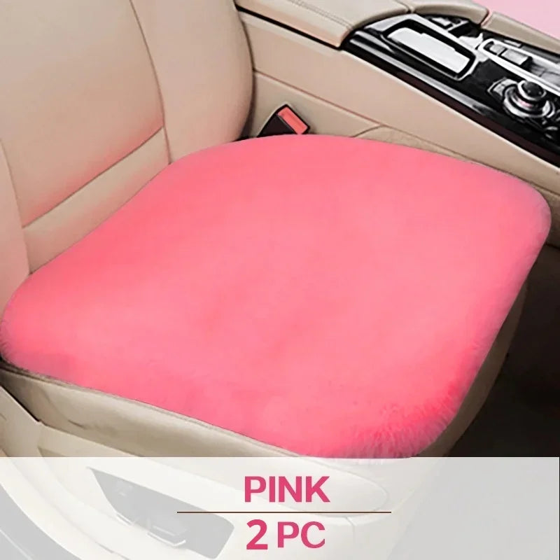 Car Plush Seat Cushion for Winter Warmth Universal Plush Car Full Set of Seat Cushion Covers Fluffy Car Seat Covers