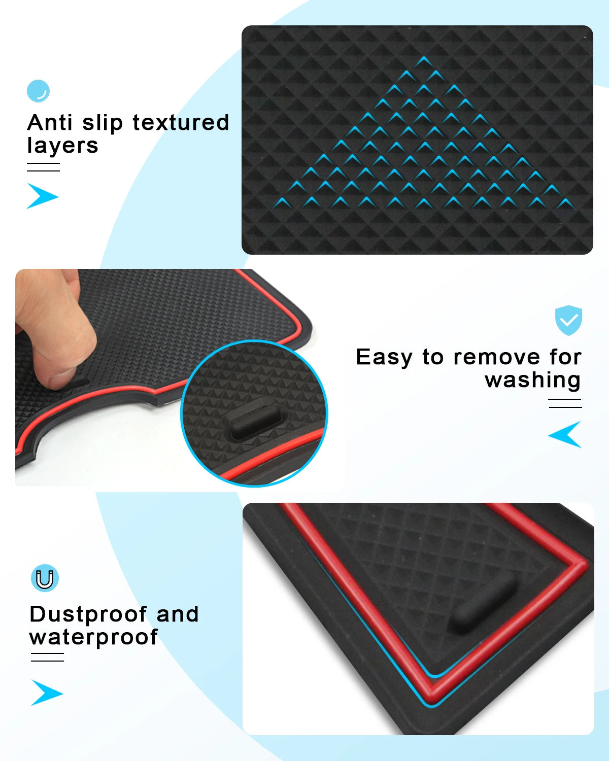 LFOTPP Door Groove Mat for Renault Rafale E-tech 2024 2025 Car Anti-slip Rubber Gate Slot Pad Renault Rafale 2025 Accessories