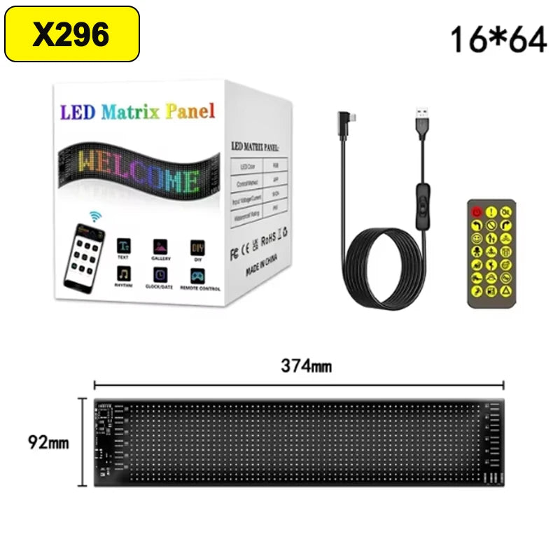 App Control Scrolling Advertising LED Sign Led Eyes for Truck USB Custom Text Pattern Programmable Display Truck Car Devil Eye