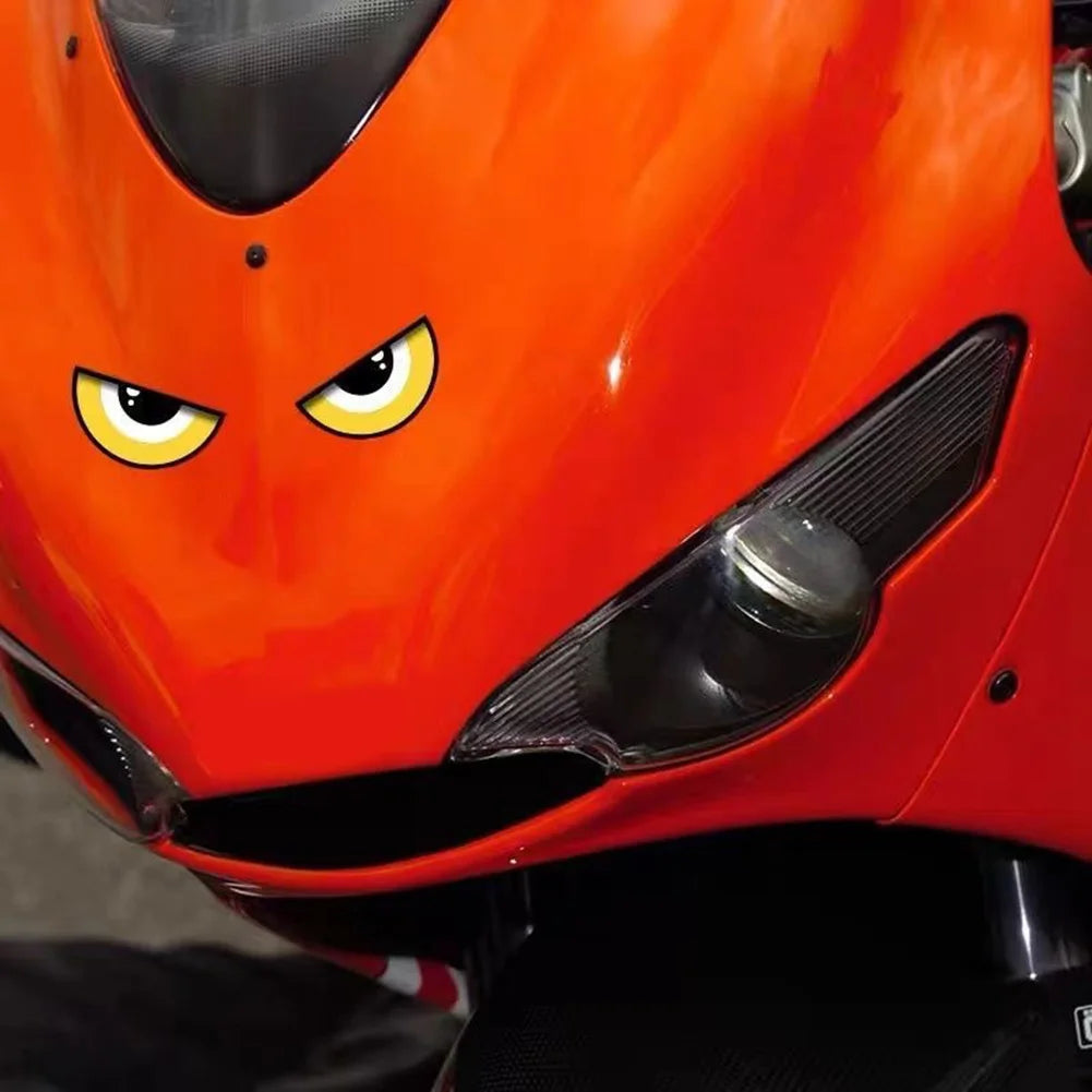 Creative Reflective Car Stickers Eye Reflective Sticker Motorcycle Body Helmet Windshield Tailbox Eye Stickers  Decoration Decal